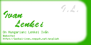 ivan lenkei business card