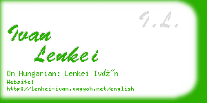 ivan lenkei business card